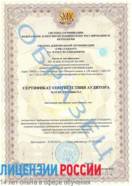 Образец сертификата соответствия аудитора №ST.RU.EXP.00006174-1 Ржев Сертификат ISO 22000